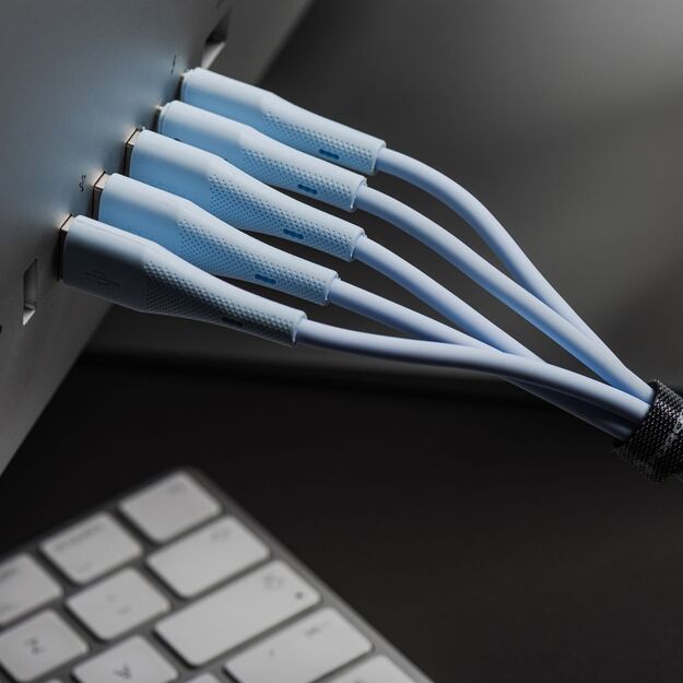 Cable USB A to Lightning Forcell F-Energy 2,4A 12W Silicone 1 m C343 blue 5