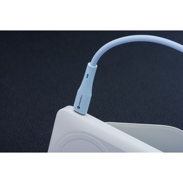 Cable USB A to Lightning Forcell F-Energy 2,4A 12W Silicone 1 m C343 blue 4