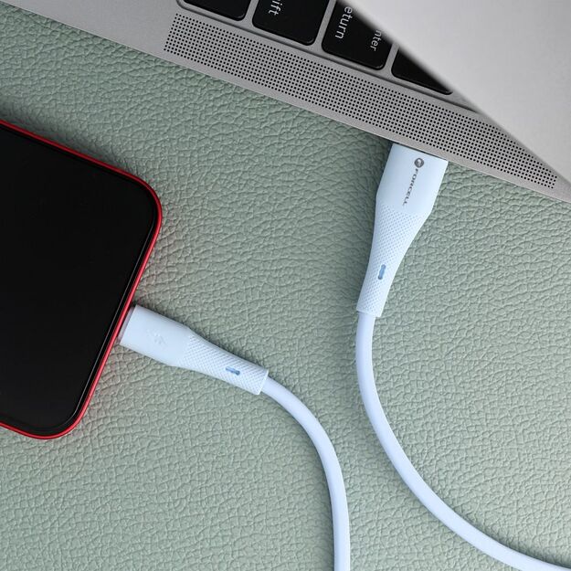 Cable USB A to Lightning Forcell F-Energy 2,4A 12W Silicone 1 m C343 blue 1