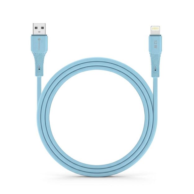 Cable USB A to Lightning Forcell F-Energy 2,4A 12W Silicone 1 m C343 blue 10