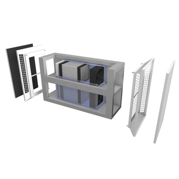 Dvisrautis sieninis mini rekuperatorius AirUnit Gemini 4
