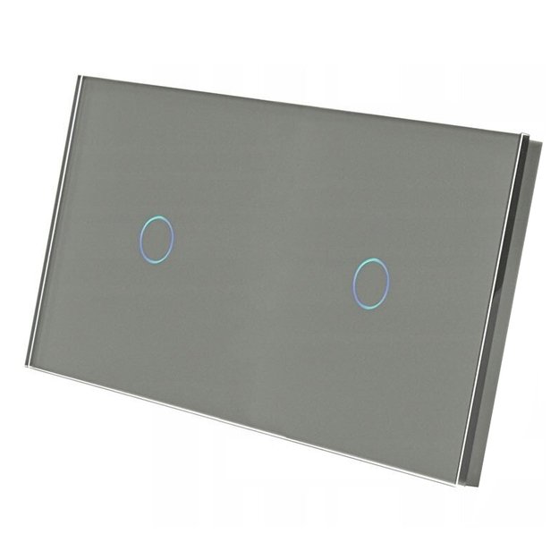 Dvivietis vienpolis sensorinis jungiklio dangtelis Feelspot, pilkas 2