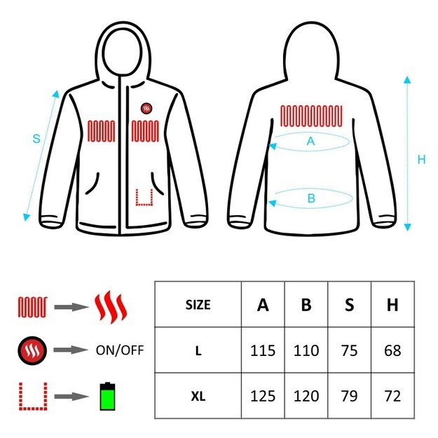 &Scaron;ildoma vyri&scaron;ka striukė Glovii GTMB su baterija, juoda 8