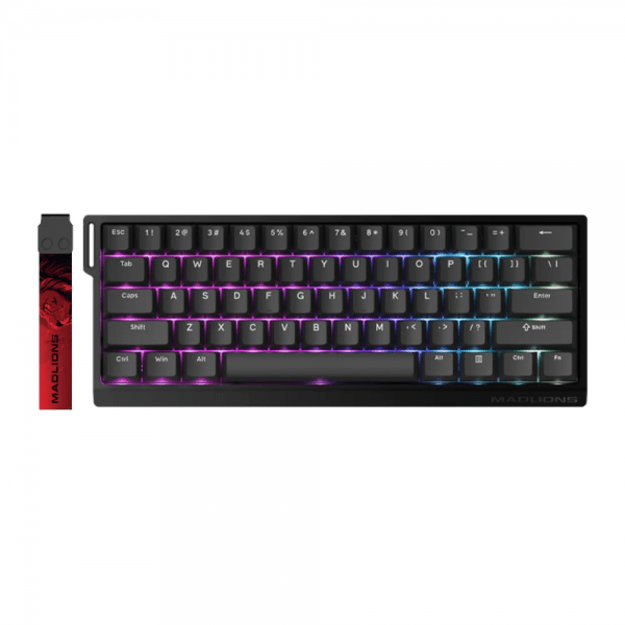FGG Madlions MAD60 HE RGB - US Layout - Magnetic Amber Pro Switches - Black (Juoda) Magnetinė Žaidimų Klaviatūra