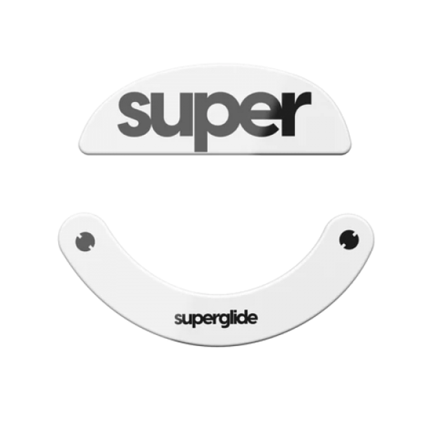 Superglide 2 (Type-C) Glass Skates Pulsar Xlite V2, V3, V4 & Feinmann F01 White (Balti) Pakaitiniai Mouse Feet