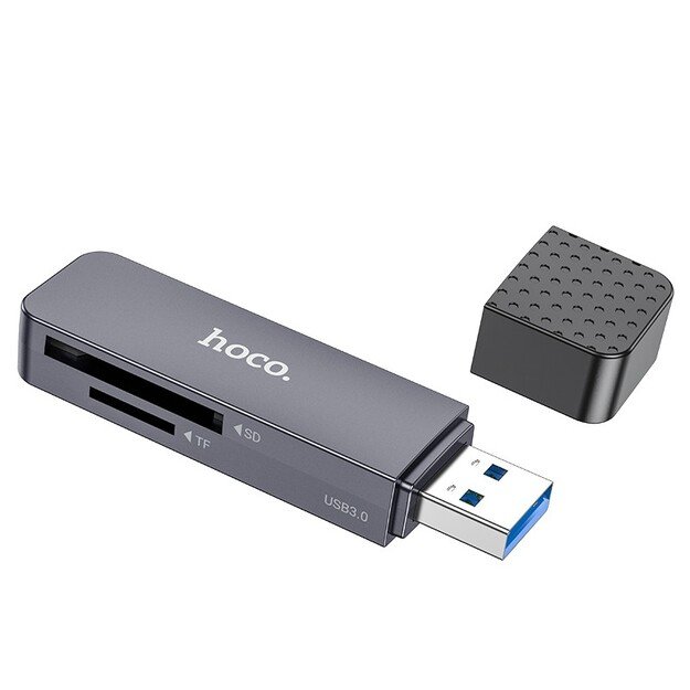 Atminties kortelių skaitytuvas Hoco HB45 2-in-1 USB2.0 pilkas 2