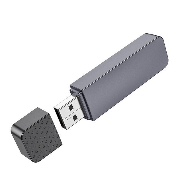 Atminties kortelių skaitytuvas Hoco HB45 2-in-1 USB2.0 pilkas 3