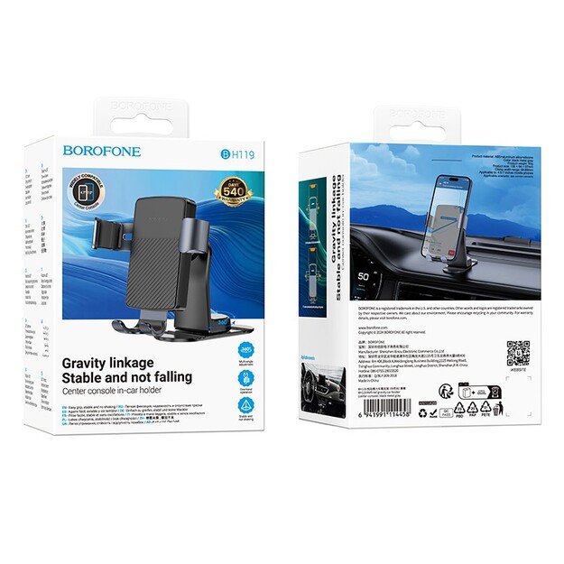 Automobilinis telefono laikiklis Borofone BH119 (dashboard) juodas 5