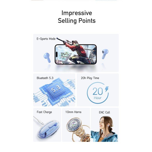 Belaidės ausinės Awei T68 juodos 5