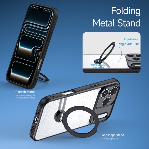 Dėklas Dux Ducis Aimo Magnetic Stand Apple iPhone 17 Pro Max 3