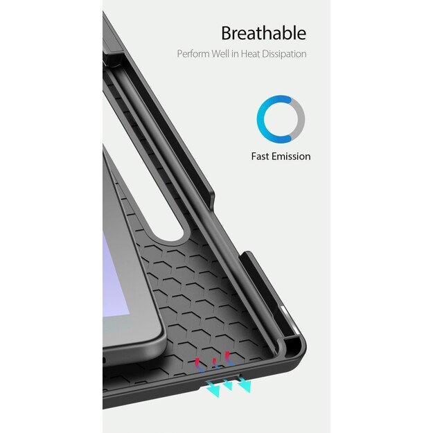 Dėklas Dux Ducis Domo Samsung X820 Tab S10 Plus/X610/X616 Tab S9 FE Plus juodas 5