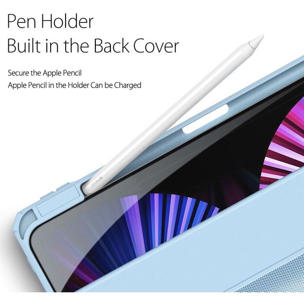 Dėklas Dux Ducis Toby Samsung X800/X806 Tab S8 Plus/T730/T736B Tab S7 FE 2021/T970/T976B TAB S7 Plus 12.4 mėlynas 2