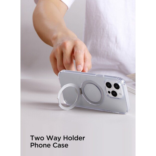 Dėklas Joyroom JR-BP004 Magnetic Protective Phone Case With Holder Apple iPhone 15 Pro skaidrus 1