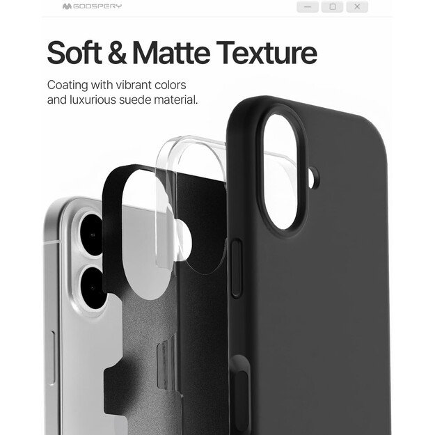 Dėklas Mercury Pure Magsafe Silicon Case Apple iPhone 17 juodas 3