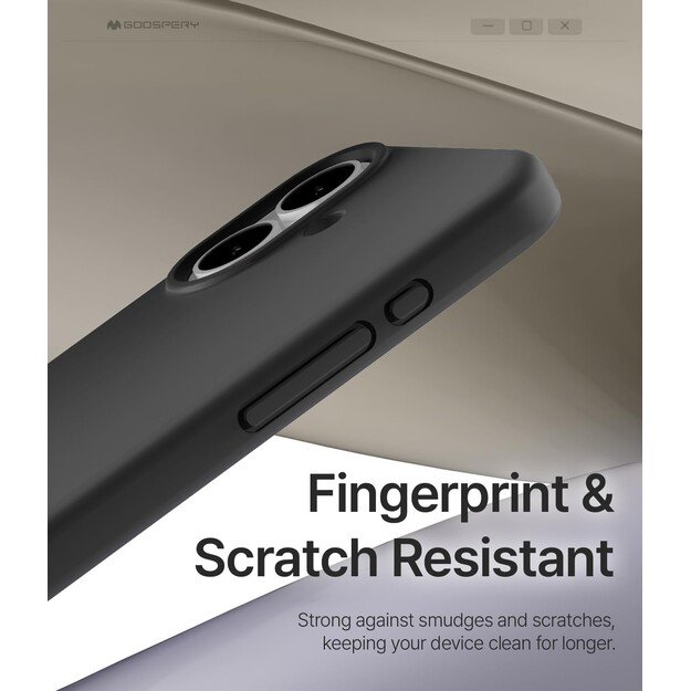 Dėklas Mercury Pure Magsafe Silicon Case Apple iPhone 17 juodas 2