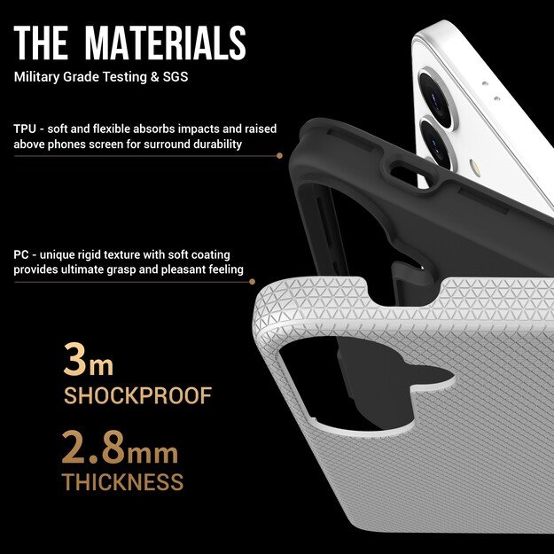 Dėklas Perfectionists Triangle Case Samsung S926 S24 Plus/S936 S25 Plus sidabrinis 3