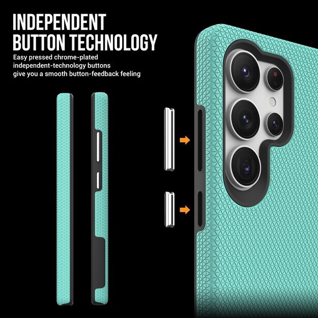 Dėklas Perfectionists Triangle Case Samsung S928 S24 Ultra žalias 4