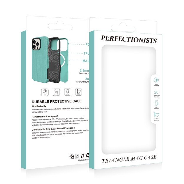 Dėklas Perfectionists Triangle Mag Case Apple iPhone 12 Pro Max tamsiai mėlynas 5
