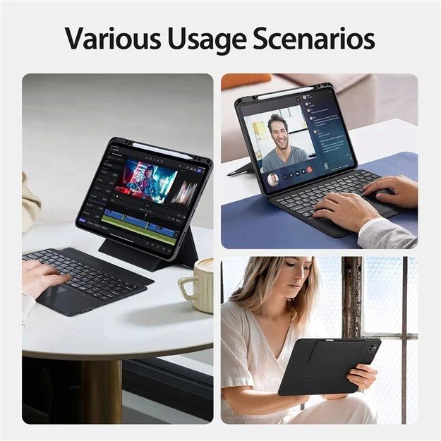 Dėklas su klaviatūra Dux Ducis DK Apple iPad Pro 13 2024/2025 juodas 4