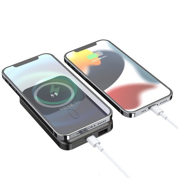 I&scaron;orinė baterija Power Bank Awei P139K 22.5W Magnetic Wireless 10000mAh juoda 6