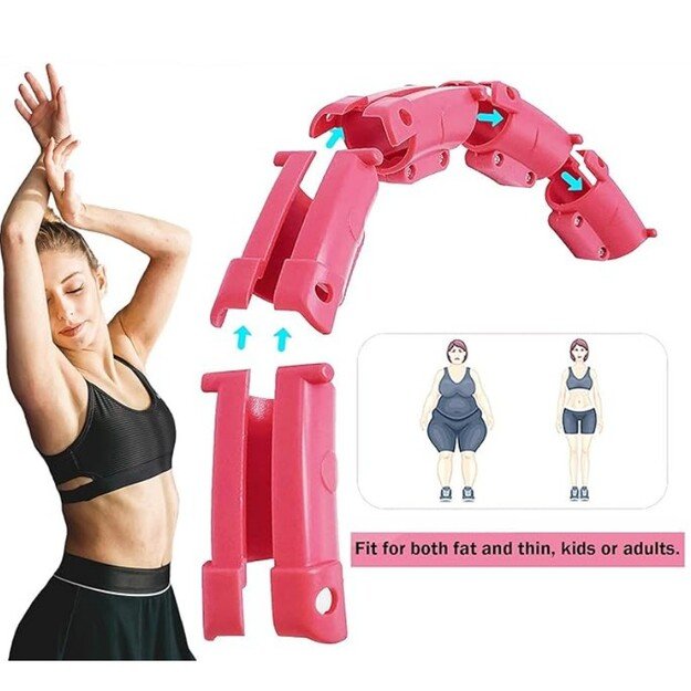 Masažuojantis gimnastikos lankas Smart Hula Hoop HHP007 rožinis 5