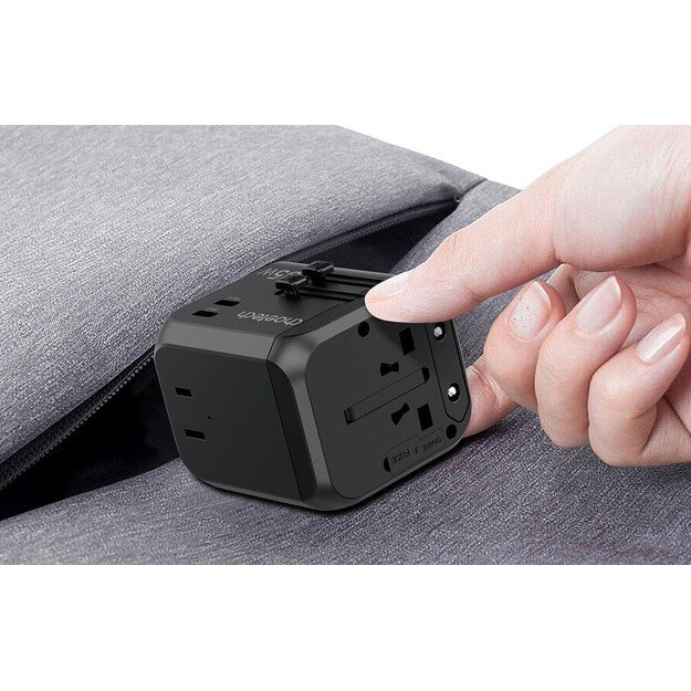 Universalus kelioninis įkroviklis Choetech PD5008 30W USB-C/3xUSB-A juodas 5