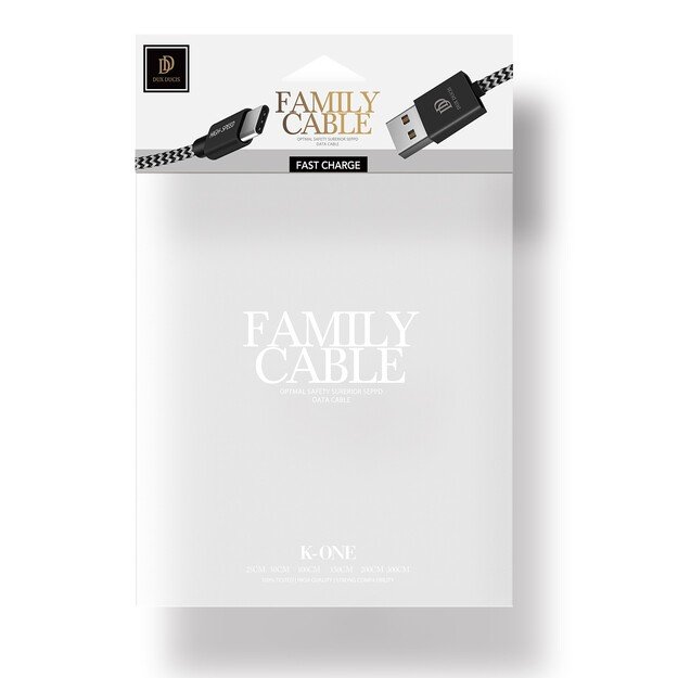 USB kabelis Dux Ducis K-ONE Type-C FastCharging 2.0m 3