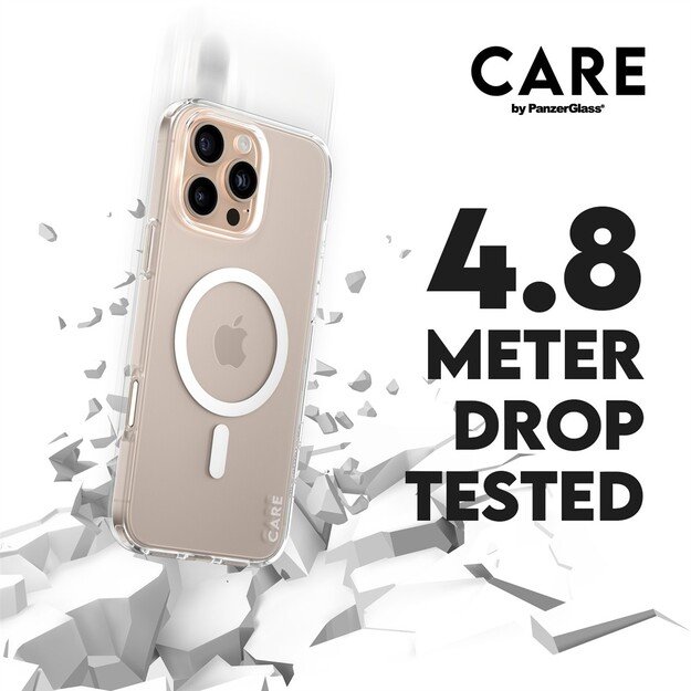 CARE Flagship case with White MagSafe iPhone 16 Pro Max, Transparent 6