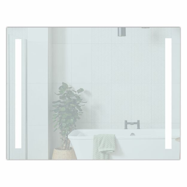 Veidrodis F931 LED i&scaron;manus su funkcija nuo rasojimo, laikrodžiu ir termometru