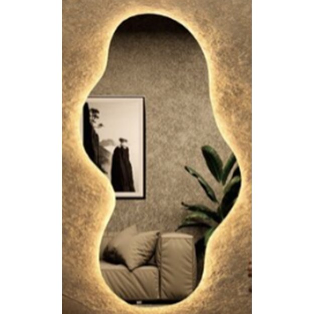 Veidrodis FORTUNE LED I&Scaron;MANUS su funkcija nuo rasojimo, laikrodžiu ir termometru