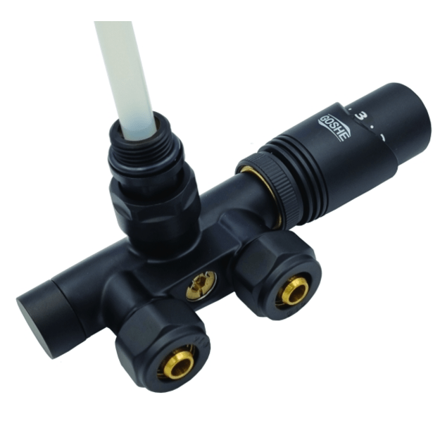 Vožtuvas termostatinis gyvatukui 0300.333 de&scaron;ininis juodas matinis