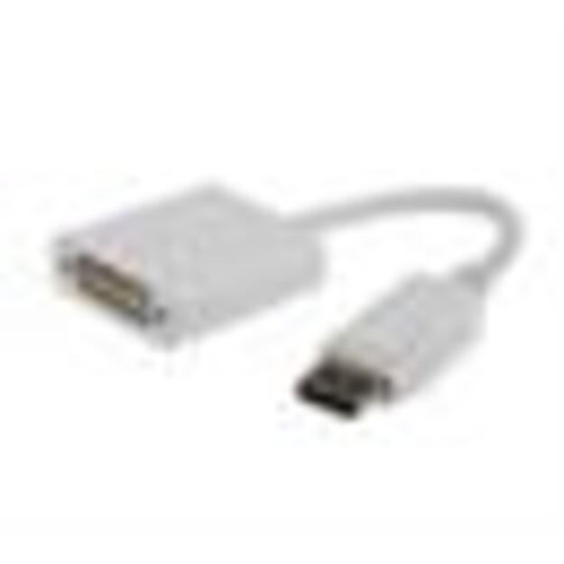 I/O ADAPTER DISPLAYPORT TO DVI/WHITE A-DPM-DVIF-002-W GEMBIRD 1