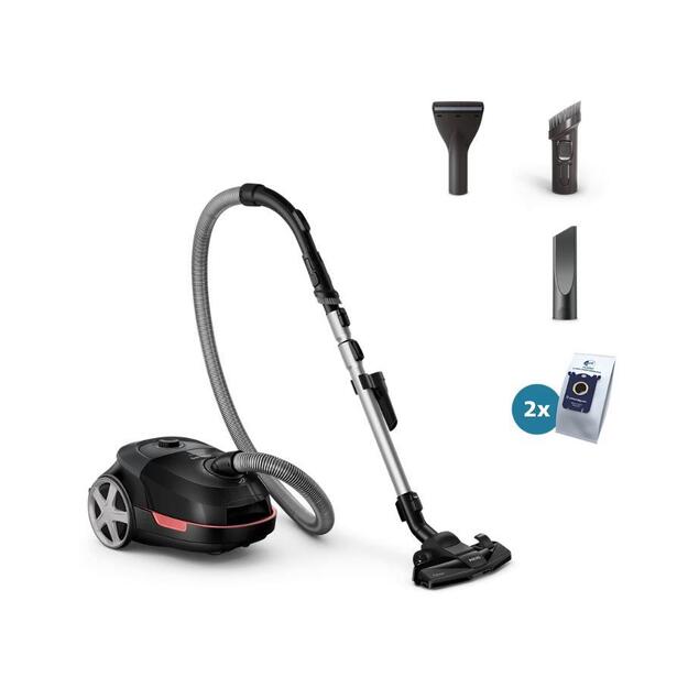 Vacuum Cleaner|PHILIPS|XD5123/10|Bagged|900 Watts|Capacity 4 l|Noise 77 dB|Black|Weight 4.6 kg|XD5123/10