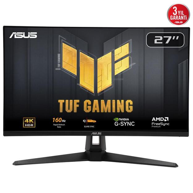 LCD Monitor|ASUS|90LM0AR0-B01371|27 |Gaming|Panel IPS|3840x2160|16:9|160Hz|Matte|1 ms|Speakers|Tilt|Colour Black|90LM0AR0-B01371