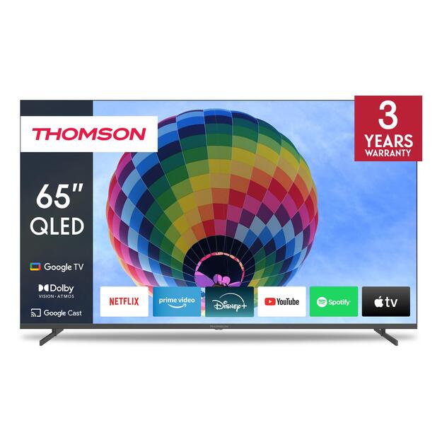 TV Set|THOMSON|65 |4K/Smart|QLED|3840x2160|Wireless LAN|Bluetooth|Google TV|Dark Grey|65QG4S14