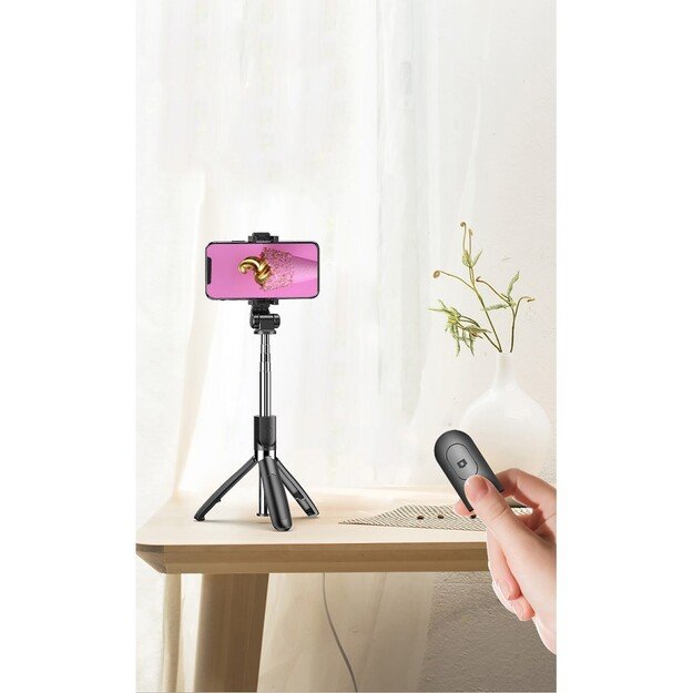 Asmenukių lazda XO SS08 Tripod Bluetooth juoda 2