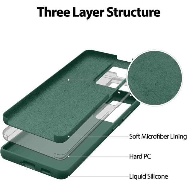 Dėklas Mercury Silicone Case Samsung S731 S25 FE tamsiai žalias 2