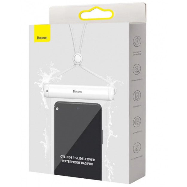 Baseus Cylinder Slide-cover waterproof smartphone bag White 3