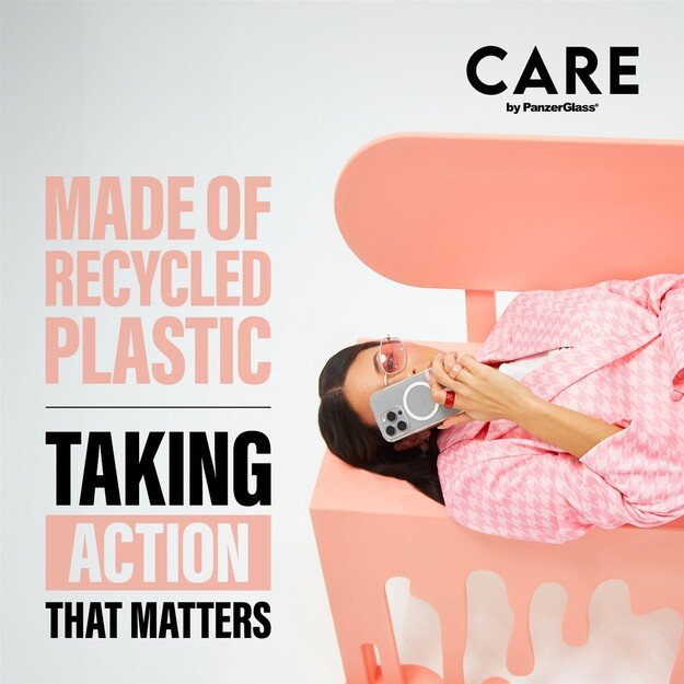 CARE Flagship case with White MagSafe iPhone 16 Pro, Transparent 4