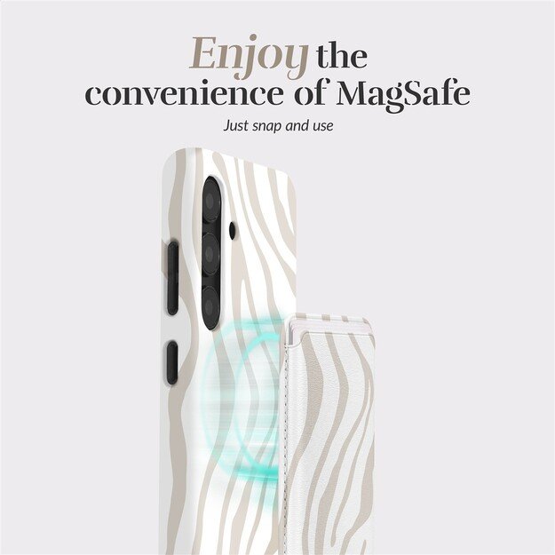 MIO Sandy Zebra Magsafe Case Compatible Card Holder 5