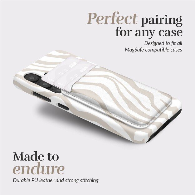 MIO Sandy Zebra Magsafe Case Compatible Card Holder 3