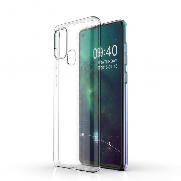 Nake back cover Anti-Bacteria for Samsung Galaxy A21s Transparent 4