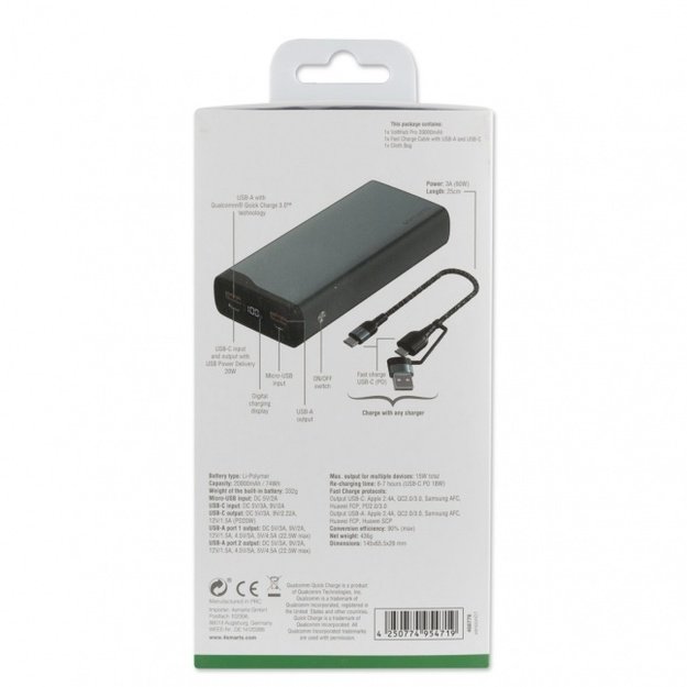 Power Bank VoltHub Pro 20000mAh 22.5W with Quick Charge, PD gunmetal Select Edition 2