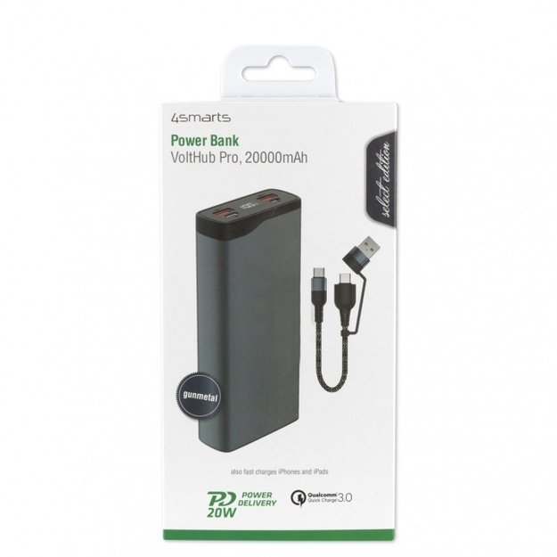 Power Bank VoltHub Pro 20000mAh 22.5W with Quick Charge, PD gunmetal Select Edition 1