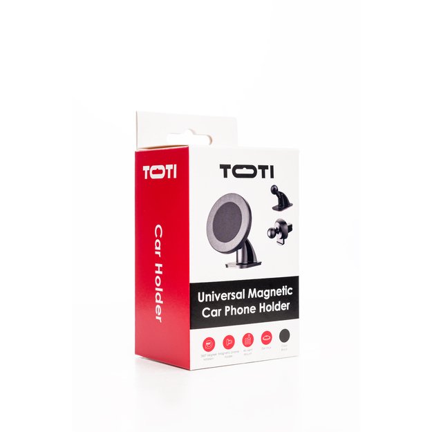 SEEK TOTI Magnetic Round Shape Car Holder with 3M Glue Mount 4