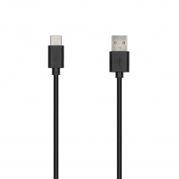 SEEK TOTI USB-A to Type-C, 1m PVC Data Cable 3A, Black 1