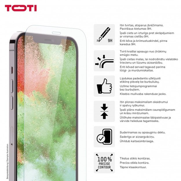 TEMPERED glass 2D screen protector full cover for  iPhone 14 Plus/ 13 Pro Max, Transparent 1