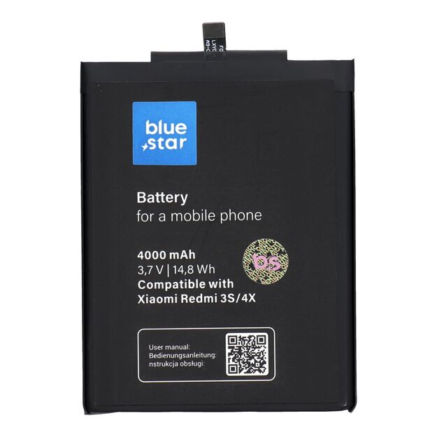 Battery for Xiaomi Redmi 3 / 3S / 3X / 4X (BM47) 4000 mAh Blue Star