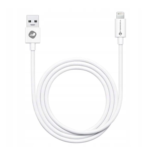 Cable USB A to Lightning Forcell F-Energy 1A Tube 1 m C316 white 1