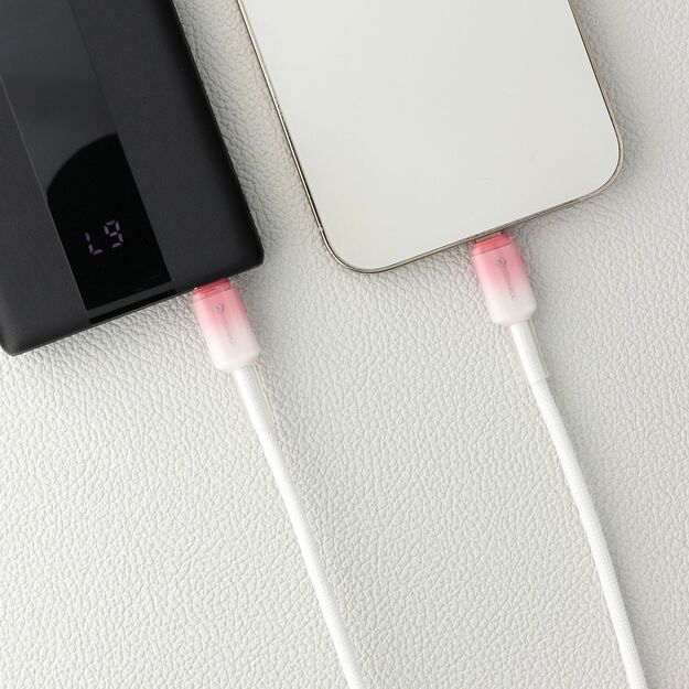 Cable USB C to Lightning Forcell F-Energy PD 3A 27W Gradient 1 m C356 white 2